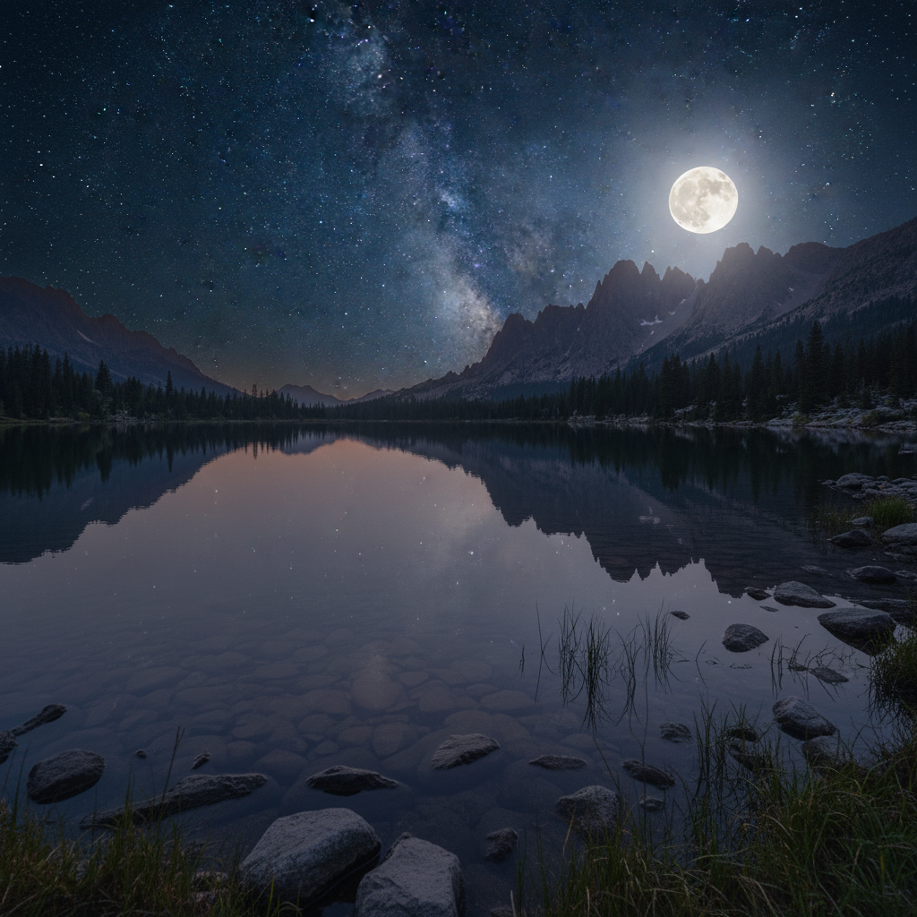 Night Sunset Mountains